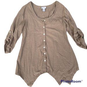 Soft Surroundings Sharkbite Hem Tunic Top S